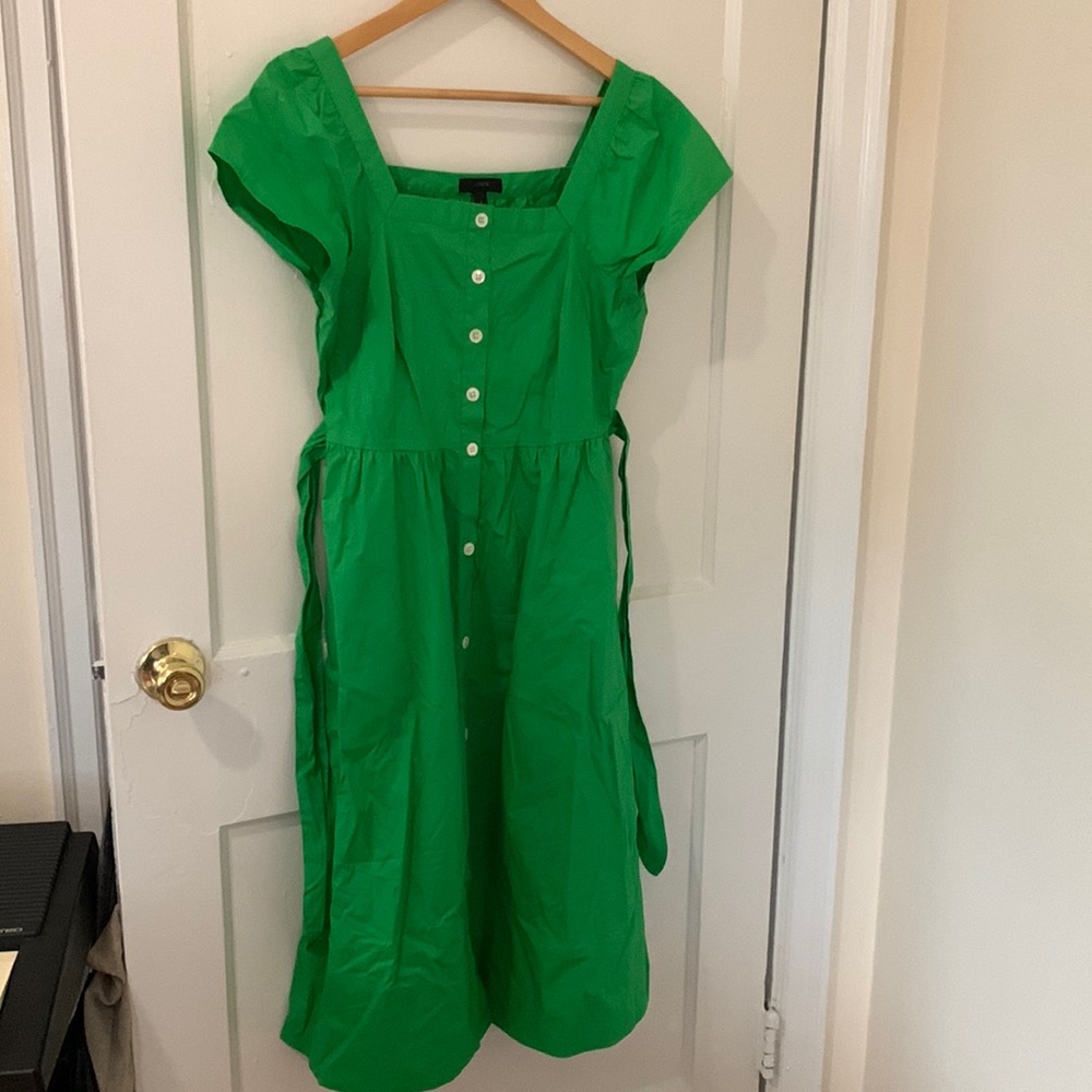 Green J. Crew midi dress size 4